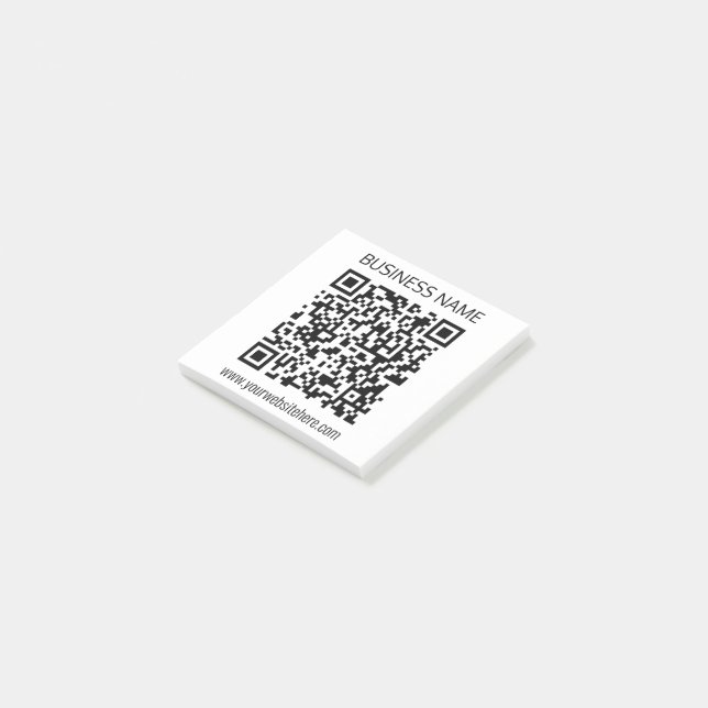 Make a Business QR Code Instantly & Editable Text Post-it Notes (Angled)