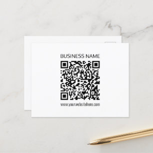 Make a Business QR Code Instantly & Editable Text Postcard