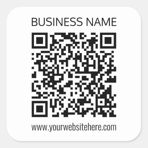 Make a Business QR Code Instantly  Editable Text Square Sticker