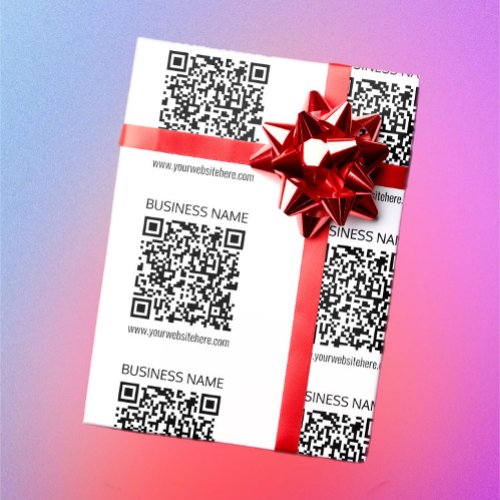 Make a Business QR Code Instantly  Editable Text Wrapping Paper