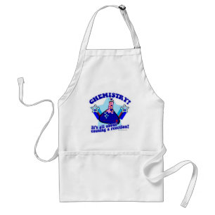Make A Chemical Reaction Science Cartoon Adult Apron