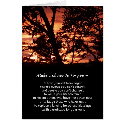 Make a choice to forgive... cards (Front)