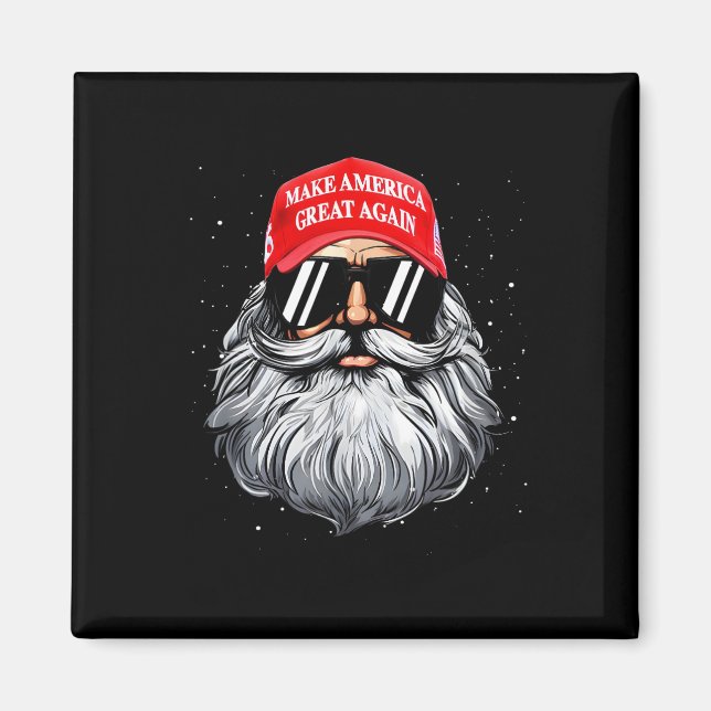 Make A Christmas Great Again Funny Xmas Trump Sant Magnet (Front)