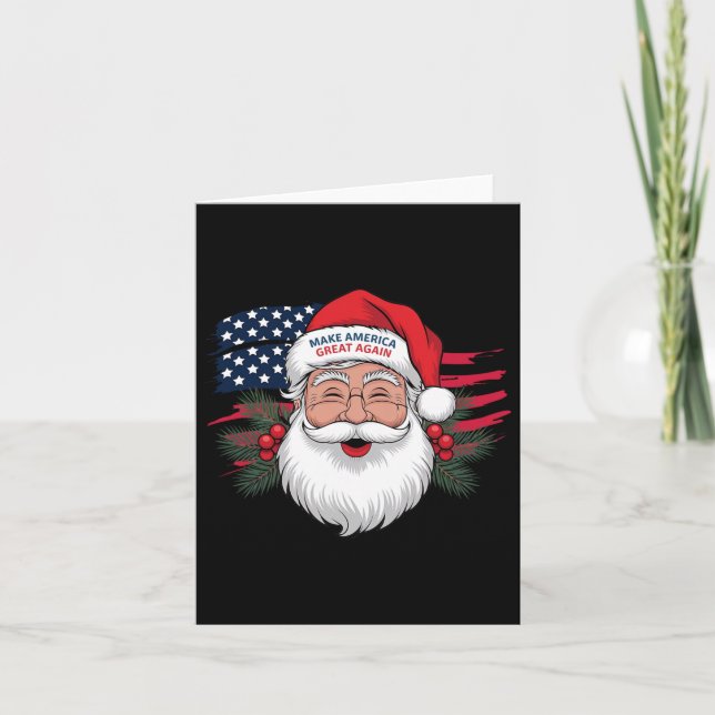 Make A Christmas Great Again Xmas Trump Mega Pajam Card (Front)