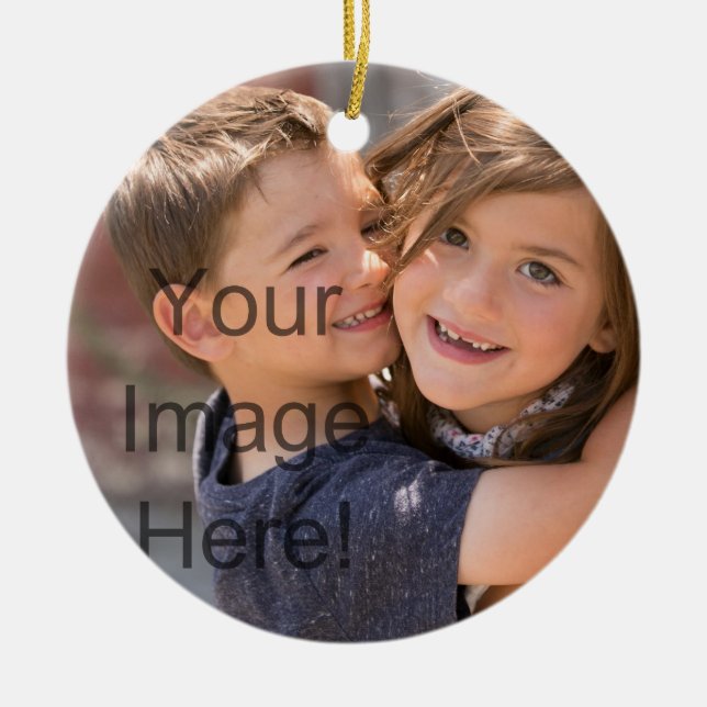 Make a Christmas Ornament - Add pics and text! (Front)