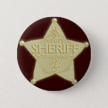 Make A Deputy Sheriff Badge Golden Pinback Button at Zazzle