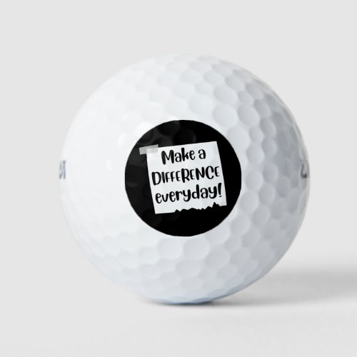 Make A Difference Everyday Golf Balls