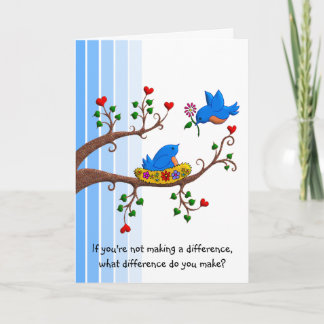 Make A Difference Letterpress Thank You Card