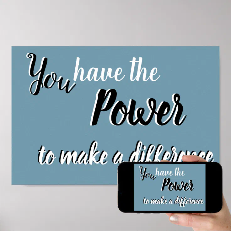 Make A Difference Motivational Poster Zazzle