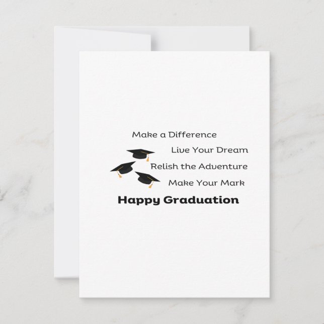 Make a Difference on a Graduation  Holiday Card (Front)