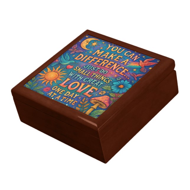 Make a Difference Quote Keepsake Box (Side)