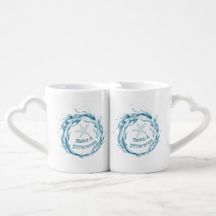 Make A Difference, Starfish Story. Coffee Mug Set