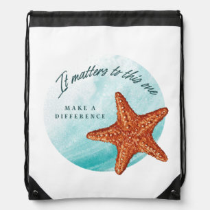 Make A Difference, Starfish Story. Drawstring Bag