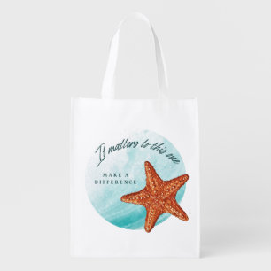 Make A Difference, Starfish Story. Grocery Bag