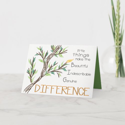 Make a Difference Thank You Card