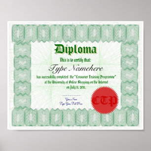 Make a Diploma Certificate Print
