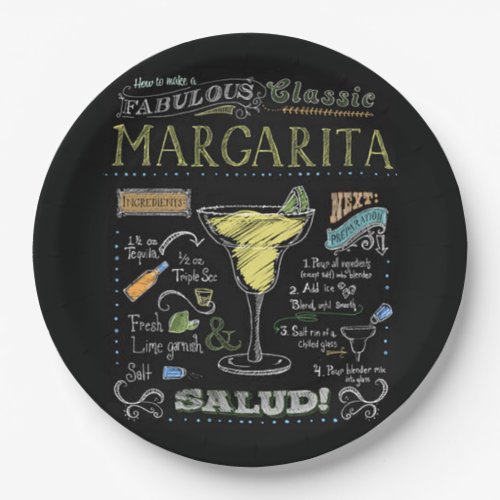 Make A Fabulour Margarita HHM Party Paper Plates