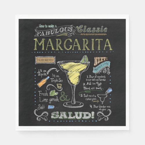 Make A Fabulous Margarita HHM Party Napkins