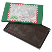 Make a Family Photo Merry Christmas Greetings Dark Chocolate Bar (Opened)