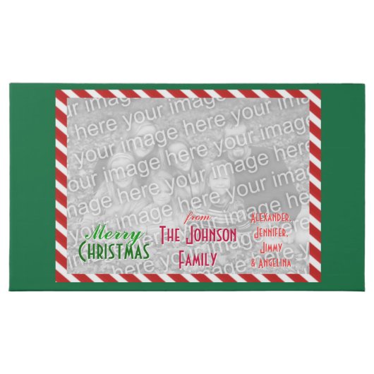 Make a Family Photo Merry Christmas Greetings Dark Chocolate Bar (Front)