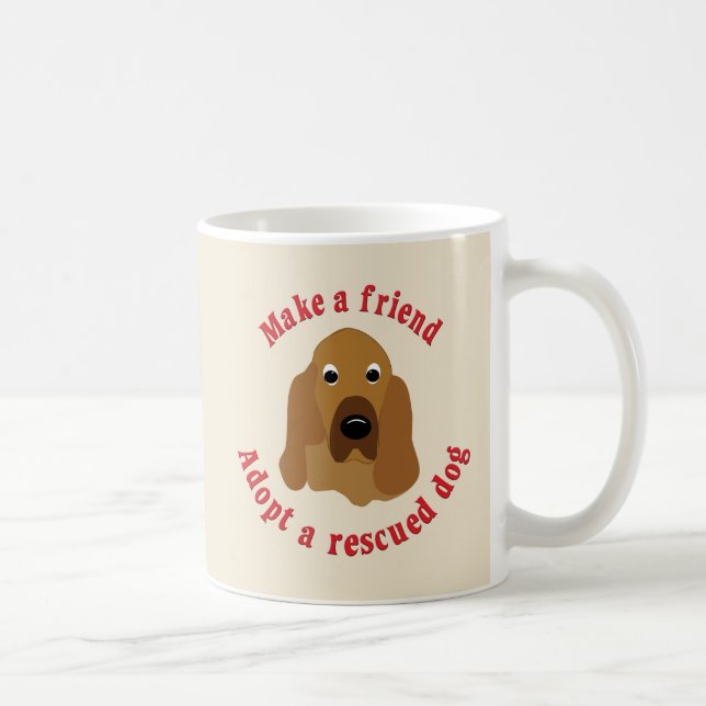 Make A Friend - Bloodhound Coffee Mug (Right)