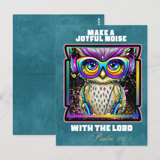 Make a Joyful Noise Christian Faith Postcard (Front/Back)