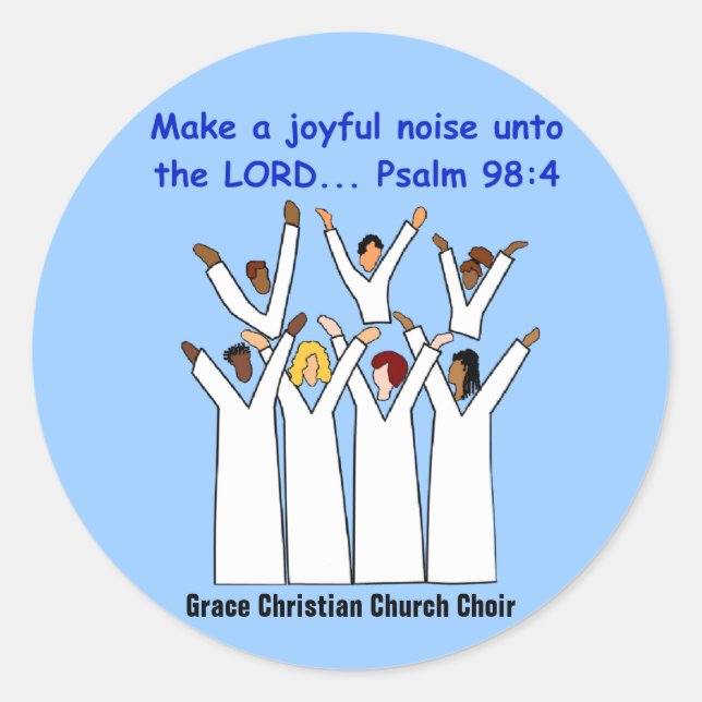 Make A Joyful Noise Christian Stickers (Front)
