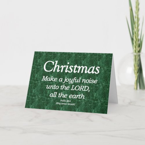 Make a Joyful Noise Christmas Psalm 98_4 Holiday Card