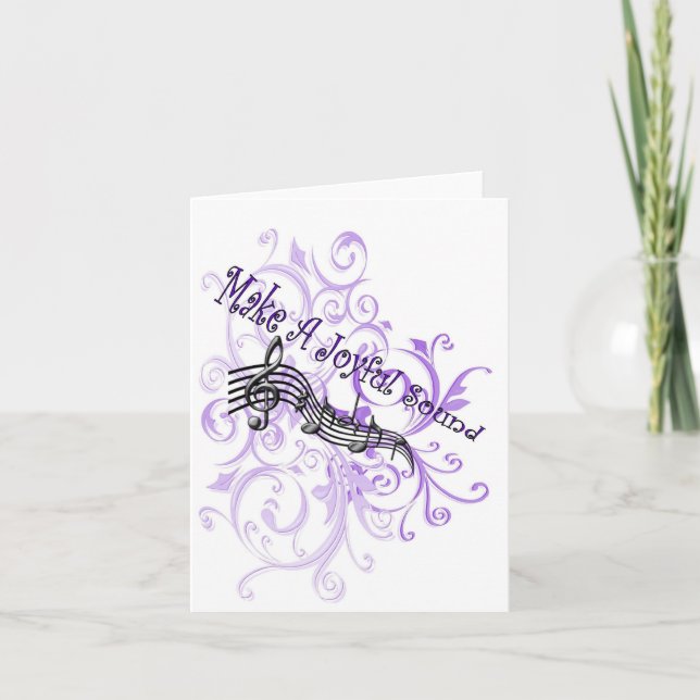 Make a joyful sound letterpress thank you card (Front)