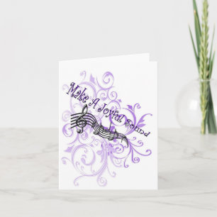 Make a joyful sound letterpress thank you card