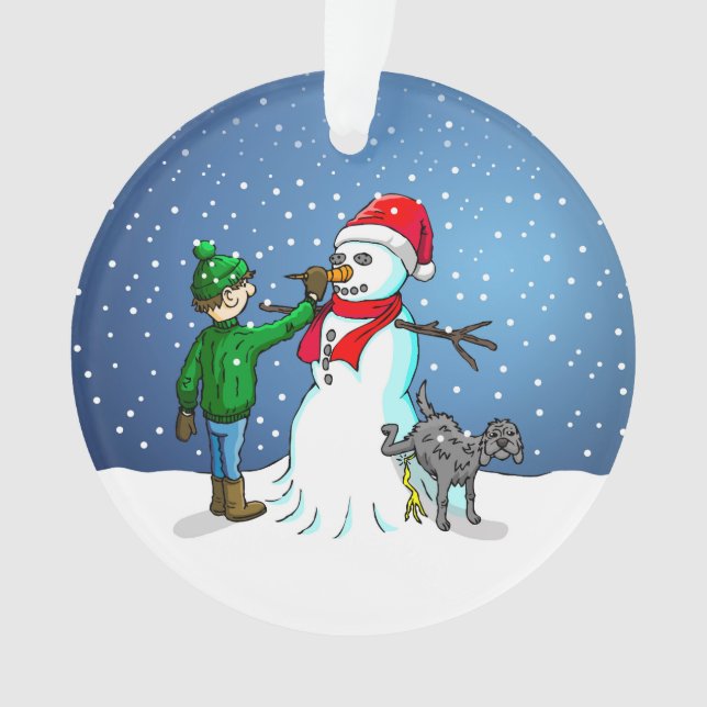 Make a Snowman for Christmas Ornament (Front)
