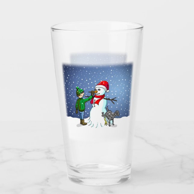 Make a Snowman Glass (Front)