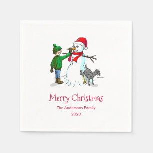 Make a Snowman Napkins