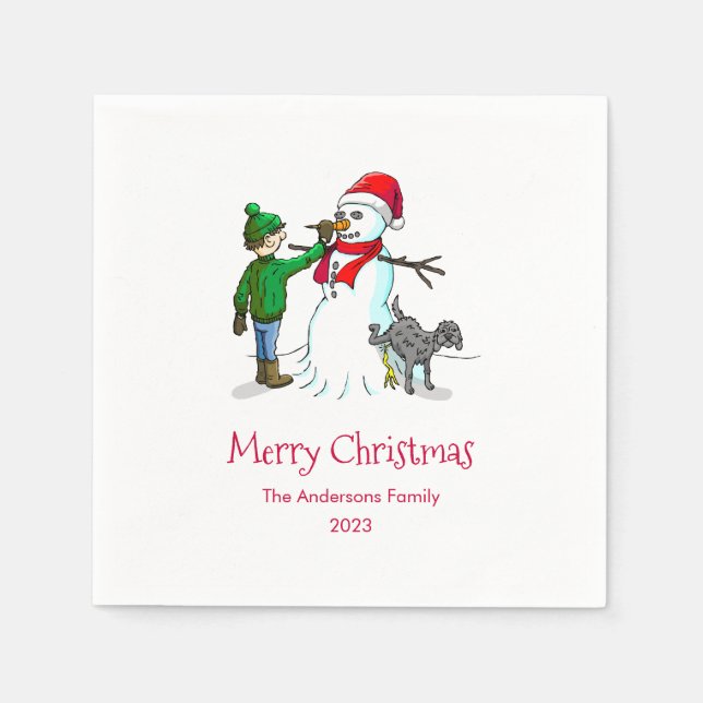 Make a Snowman Napkins (Front)