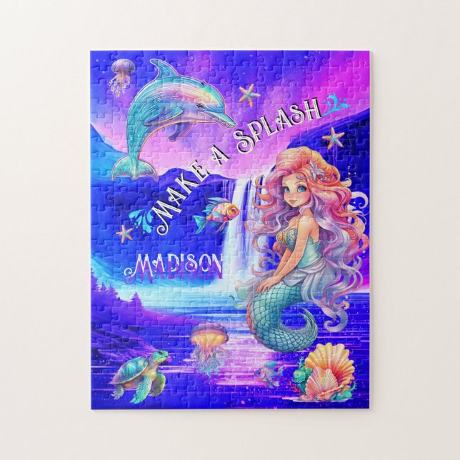 Make A Splash Mermaid Magical Waterfall Jigsaw Puzzle (Vertical)