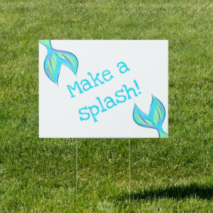 Make a Splash! Mermaid Yard Sign