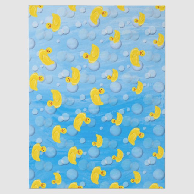 Make a Splash Rubber Duck 3rd Birthday Tissue Paper (Front)