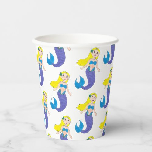 Make a Splash Swimming Mermaid Birthday Party Paper Cups