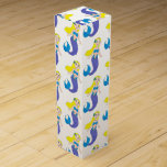 Make a Splash Swimming Mermaid Birthday Party Wine Box<br><div class="desc">Design features an original marker illustration of a swimming blonde mermaid girl,  with a bright blue outfit and purple tail. Great for making a splash at a birthday or pool party! 

Don't see what you're looking for? Need help with customization? Contact Rebecca to have something designed just for you.</div>