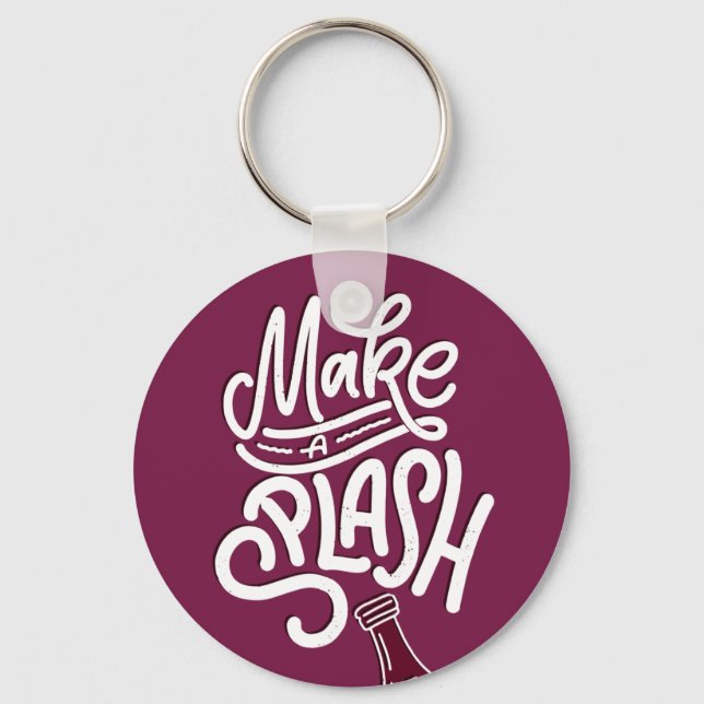 Make a Splash Wine Keychain (Front)