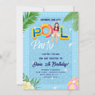 Make a Splash with Our Pool Party Birthday Invitation