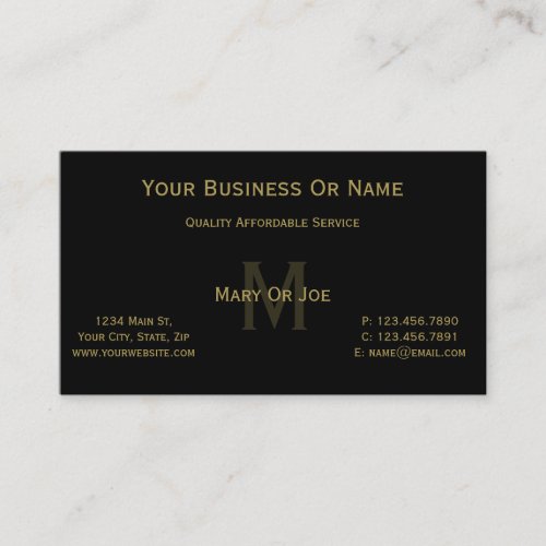 Make a Statement with Elegantly Refined Black Gold Business Card