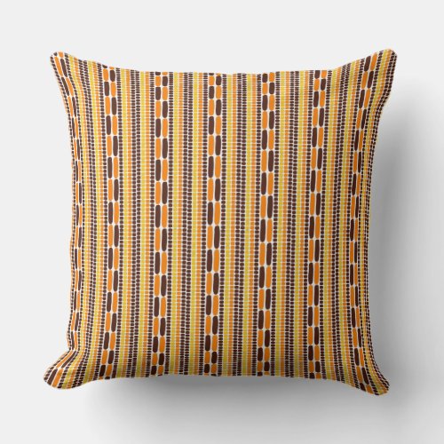 Make a Statement with Our Blue African Stripe Pill Throw Pillow