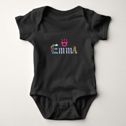 Make a Statement with the Emma Name Design Baby Bodysuit