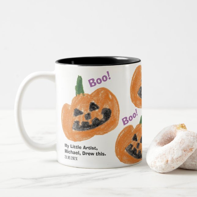 Make a Treasure By Your Kid's Art Work | Mug (With Donut)