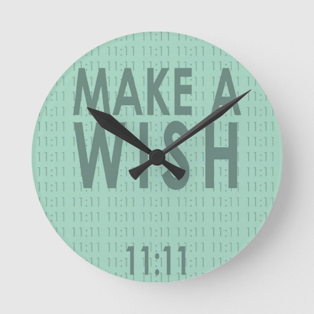 Make A Wish 11:11 Round Clock (Front)