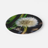 Make a Wish, Believe, Dandelion Paper Plates (Angled)
