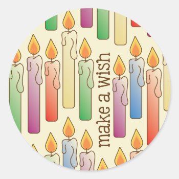 “make A Wish” Birthday Candles Sticker by StriveDesigns at Zazzle