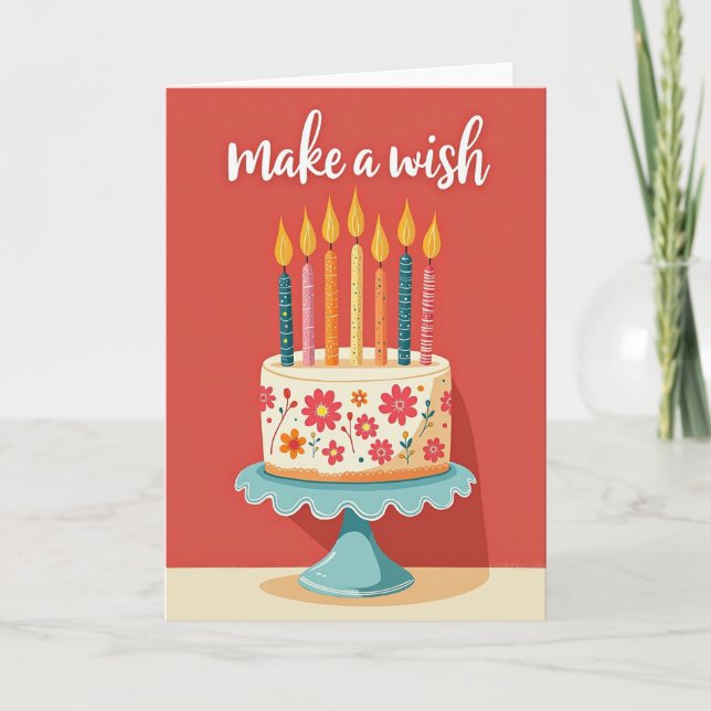 Make A Wish Birthday Card (Front)