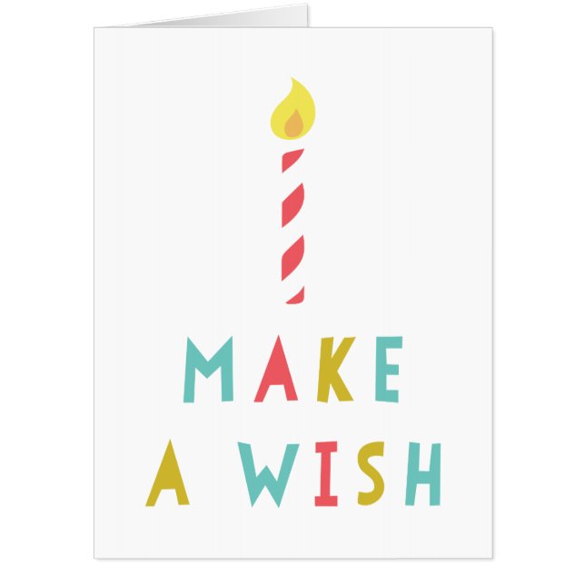 Make A Wish Birthday Card (Front)